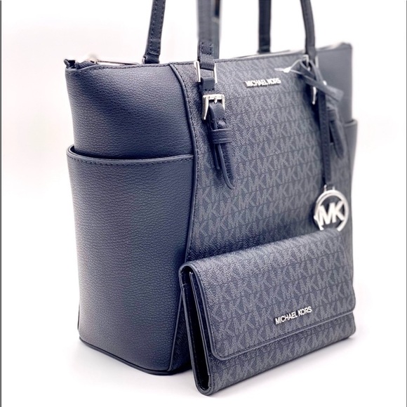 Michael Kors Charlotte Tote and Wallet Set Black - Picture 3 of 13